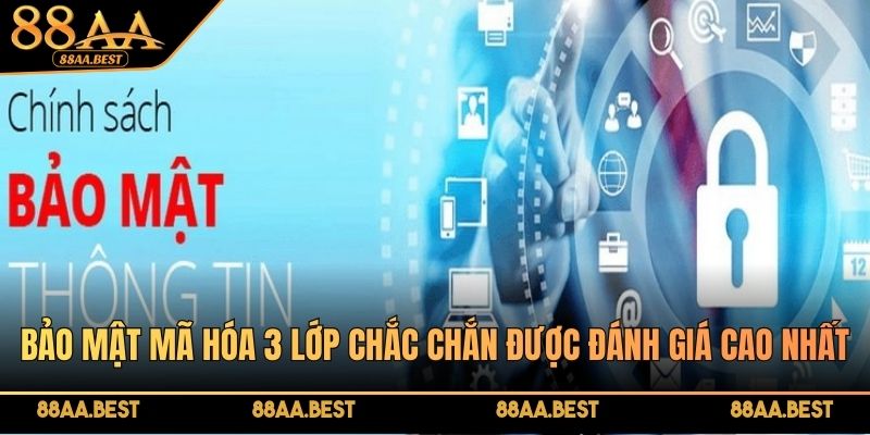 Chính Sách Bảo Mật 88AA - Bảo Vệ Hội Viên Toàn Diện Nhất 2 Bảo mật mã hóa 3 lớp chắc chắn được đánh giá cao nhất